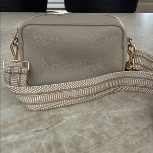 Pom Pom London Leather Crossbody Bag